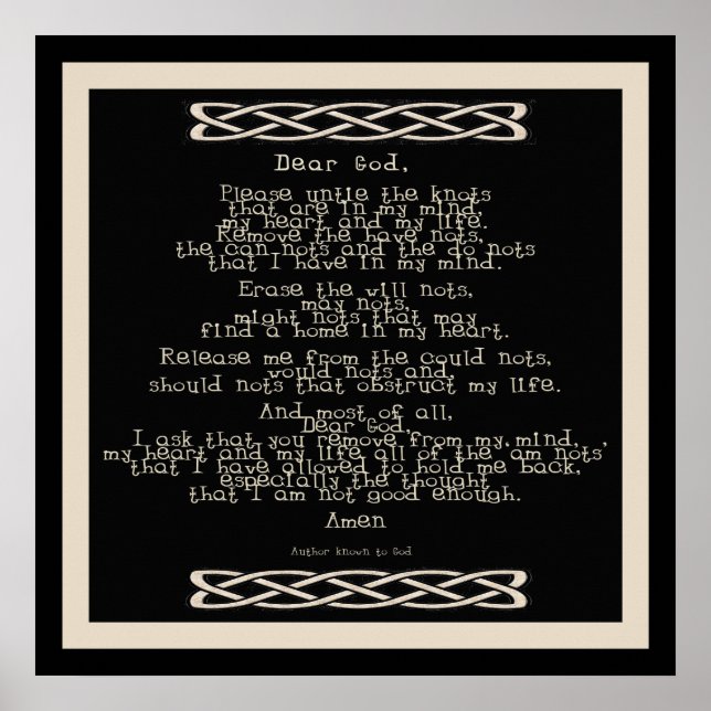 Das knusprige Gebet-Poster Poster (Vorne)