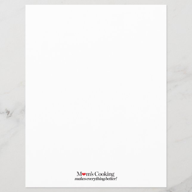 Das Kochen der Mama macht alles besser Flyer (Vorne)