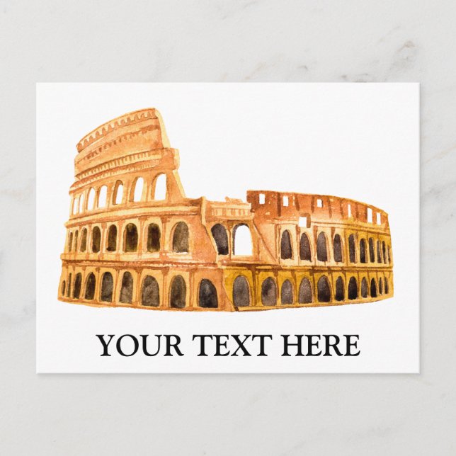 Das Kolosseum Rom, Italien Personalisiertes Design Postkarte (Vorderseite)