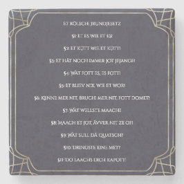 Das Kölsche Grundgesetz – Köln Cologne Jugendstil Steinuntersetzer