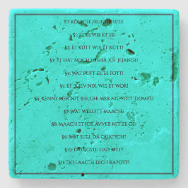 Das Kölsche Grundgesetz – Köln Cologne Jugendstil Steinuntersetzer