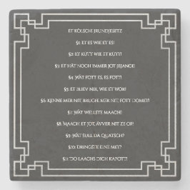 Das Kölsche Grundgesetz – Köln Cologne Jugendstil Steinuntersetzer