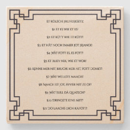 Das Kölsche Grundgesetz – Köln Cologne Jugendstil Steinuntersetzer