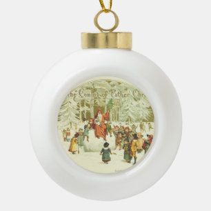 Das Kommen des Vaters zu Weihnachten Keramik Kugel-Ornament