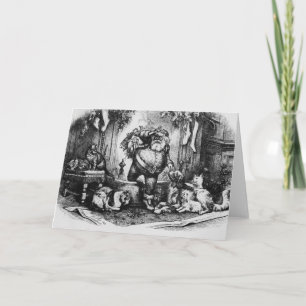 Das Kommen von Weihnachtsmann, 1872 Feiertagskarte