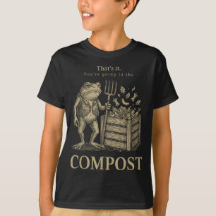 Das kommt auf den Kompost lustiger Frosch Gartenar T-Shirt
