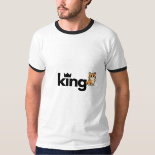 Das König- und Katzenliebhaber-Design-T-Shirt T-Shirt