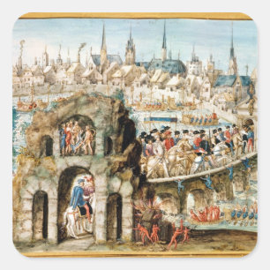 Das Königliche Eintrittsfestival Henri II in Quadratischer Aufkleber
