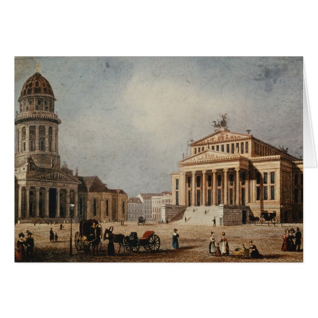 Das königliche Theater und die neue Kirche, 1833 (Vorderseite (Horizontal))