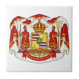 Das königliche Wappen des Königreiches von Hawai Fliese