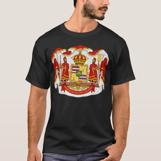 Das königliche Wappen des Königreiches von Hawaii T-Shirt (Vorderseite)