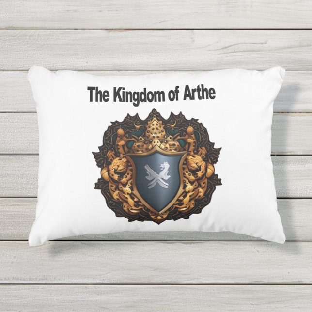 Das Königreich Arthe Wappen deckt Kunst ab Kissen Für Draußen (Vorderseite)