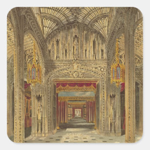 Das Konservatorium im Carlton House von Pyne's Roy Quadratischer Aufkleber