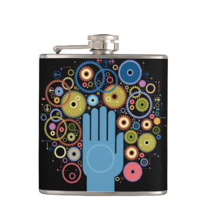 Das Konzept der Bewegung Flachmann