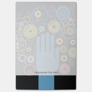 Das Konzept der Bewegung Post-it Klebezettel