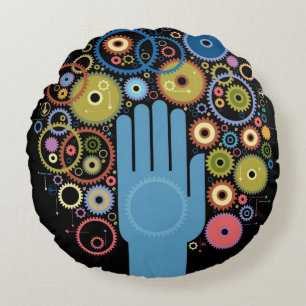 Das Konzept der Bewegung Rundes Kissen