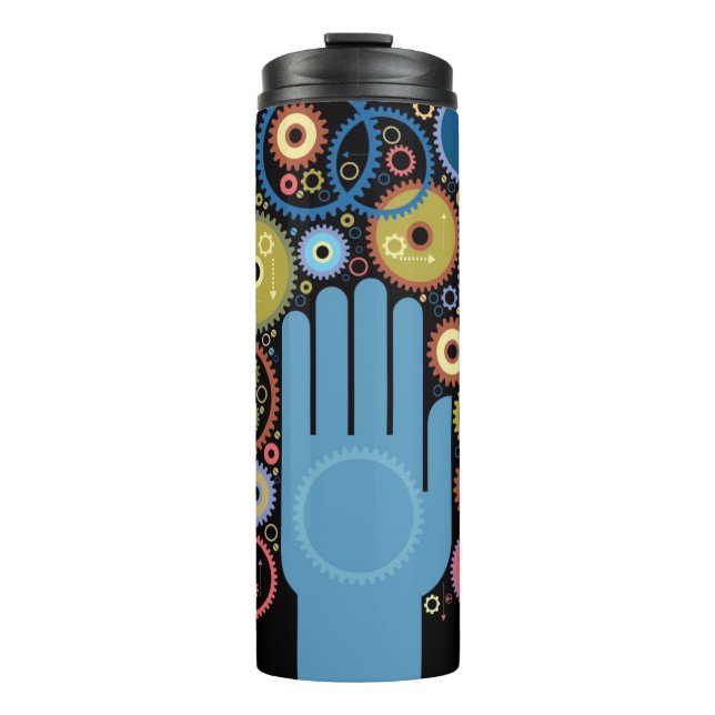 Das Konzept der Bewegung Thermosbecher (Vorderseite)