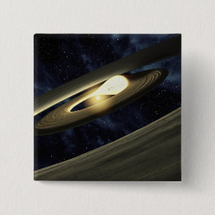 Das Konzept des Künstlers, das einen Klumpen des Button