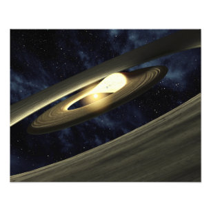 Das Konzept des Künstlers, das einen Klumpen des Fotodruck