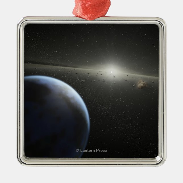 Das Konzept des Künstlers einer sternförmigen Gurt Silbernes Ornament (Vorne)