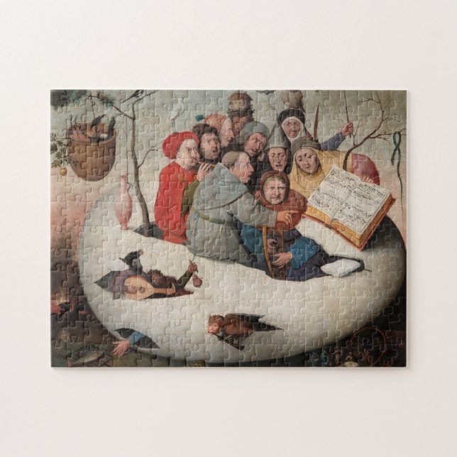 Das Konzert im Ei von Hieronymus Bosch Puzzle (Horizontal)