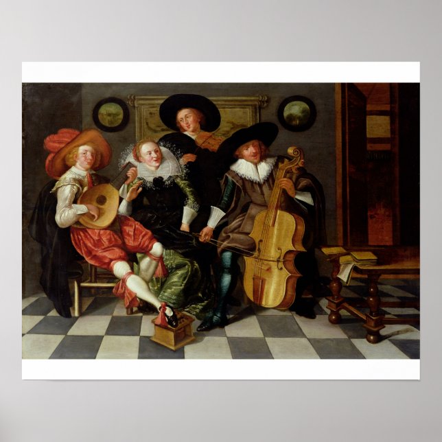 Das Konzert (Öl auf Tafel) Poster (Vorne)