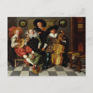 Das Konzert (Öl auf Tafel) Postkarte
