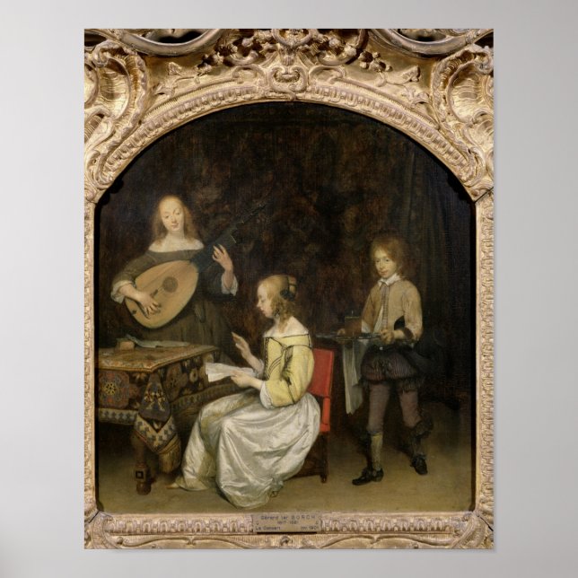 Das Konzert: Sänger und Theorbo Player Poster (Vorne)