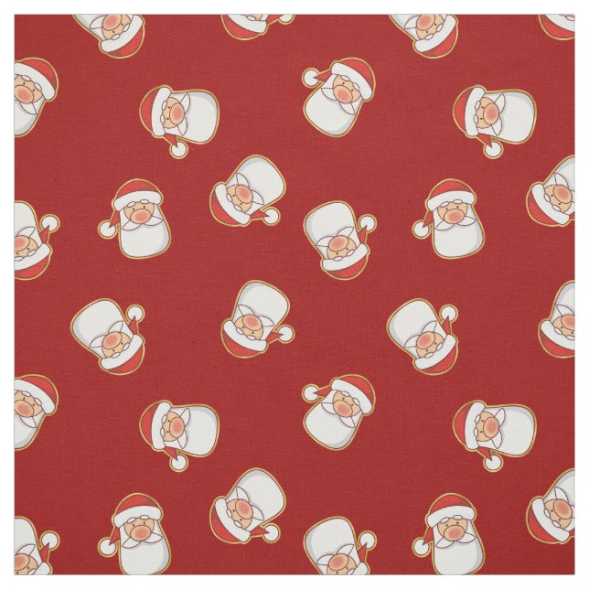 Das Kopfmuster des Weihnachtsmanns Stoff (Muster)