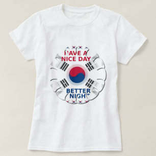Das koreanische Design der Flaggenkunst "Habe eine T-Shirt