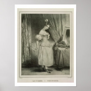 Das Korsett, graviert von Alfred Leon Lemercier Poster