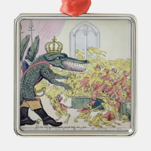 Das korsische Krokodil Silbernes Ornament