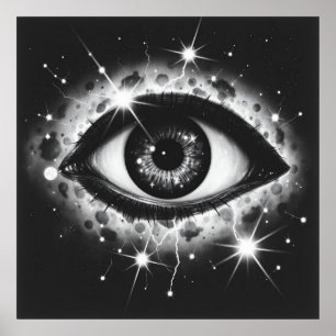 Das kosmische Auge - Kohlekunst des Universums Poster