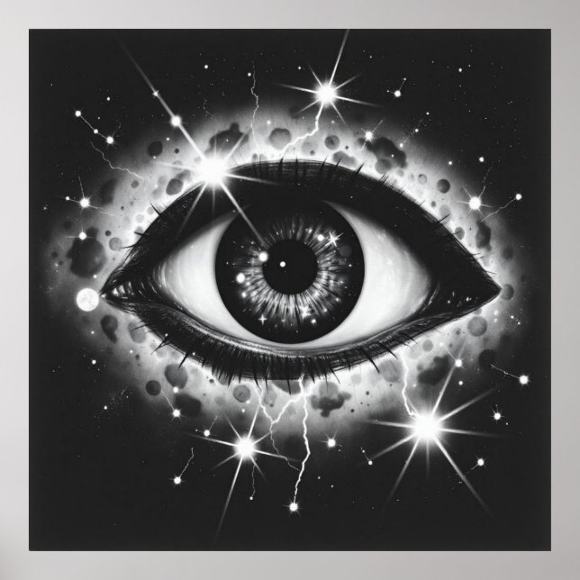 Das kosmische Auge - Kohlekunst des Universums Poster (Vorne)