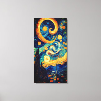 Das kosmische Ölgemälde auf dem Land einprägen Leinwanddruck