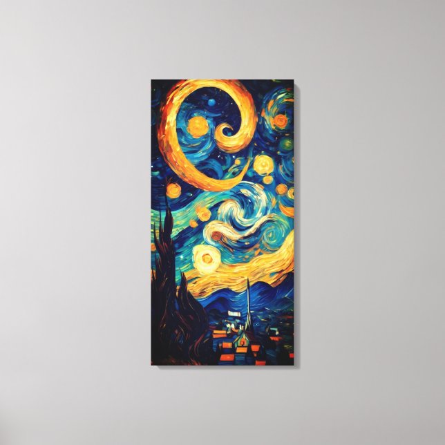 Das kosmische Ölgemälde auf dem Land einprägen Leinwanddruck (Vorderseite)