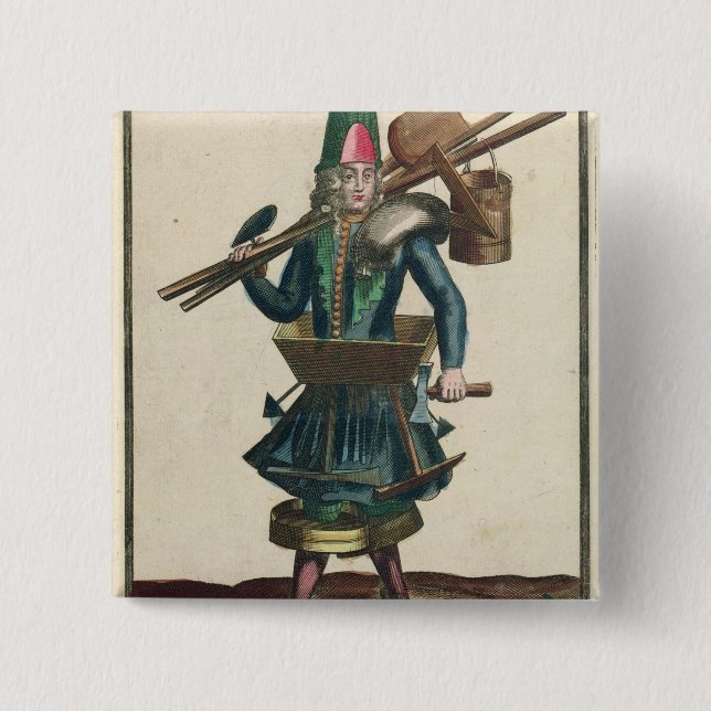 Das Kostüm des Maurers Button (Vorderseite)