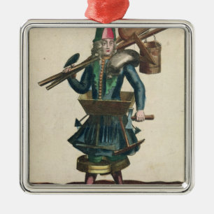 Das Kostüm des Maurers Silbernes Ornament