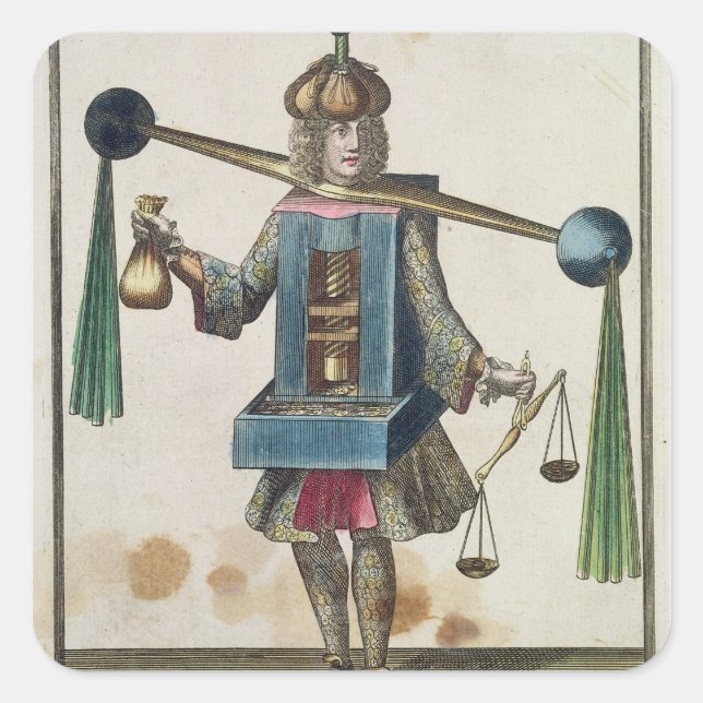 Das Kostüm des Miners Quadratischer Aufkleber (Vorderseite)