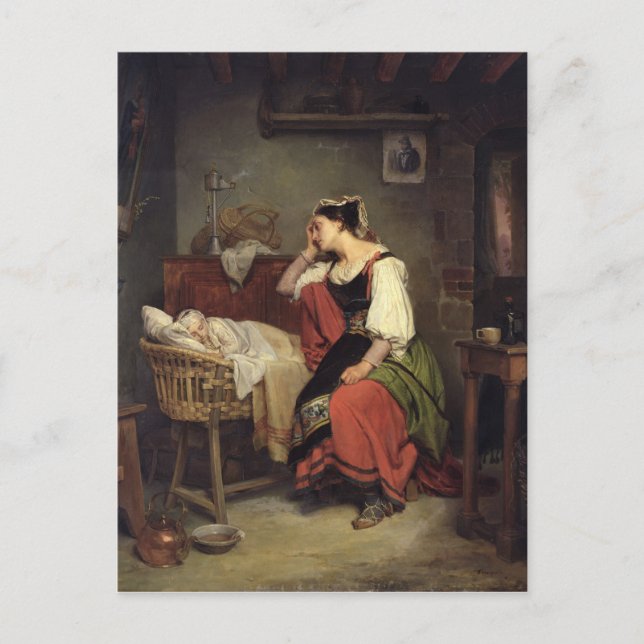 Das kranke Kind Postkarte (Vorderseite)