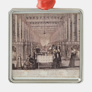 Das Krankenhaus der Schwestern der Wohltätigkeit Silbernes Ornament