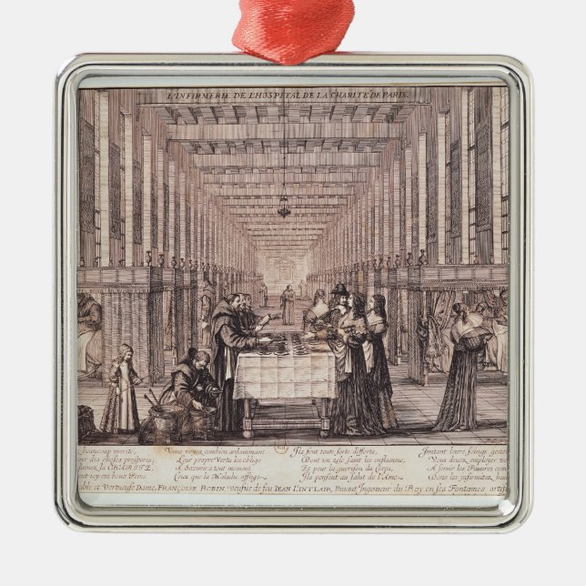 Das Krankenhaus der Schwestern der Wohltätigkeit Silbernes Ornament (Vorne)