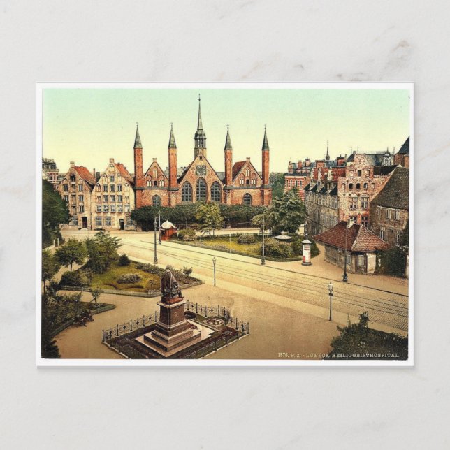 Das Krankenhaus, Lubeck, Deutschland klassischer F Postkarte (Vorderseite)
