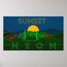 Das Krasse Mall-Poster "SUNSET NEON" (30" x 16,88"