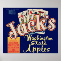 Das Kratetikett des Jacks in Washington Staat Appl