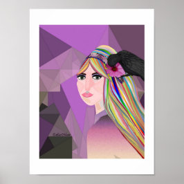 Das kreative Design von Lady's got Crow LeeMarie Poster