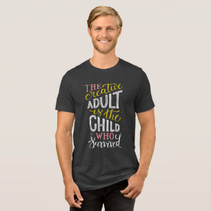 Das kreative Erwachsene: Retro-Typografie-T-Shirt Tri-Blend Shirt