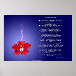Das Kredo des Optimisten: Inspirational Hibiskus Poster
