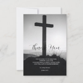 Das Kreuz auf einem Hügel Dankeskarte