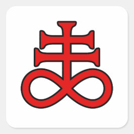 Das Kreuz des Schwarzen Alchemisten Quadratischer Aufkleber